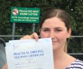 Cassie with Driving test pass certificate